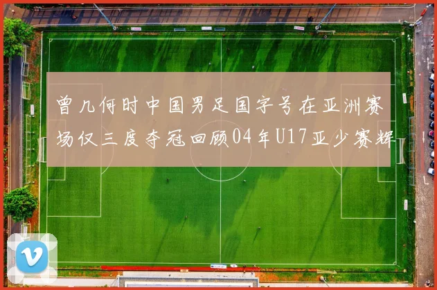 曾几何时中国男足国字号在亚洲赛场仅三度夺冠回顾04年U17亚少赛辉煌时刻