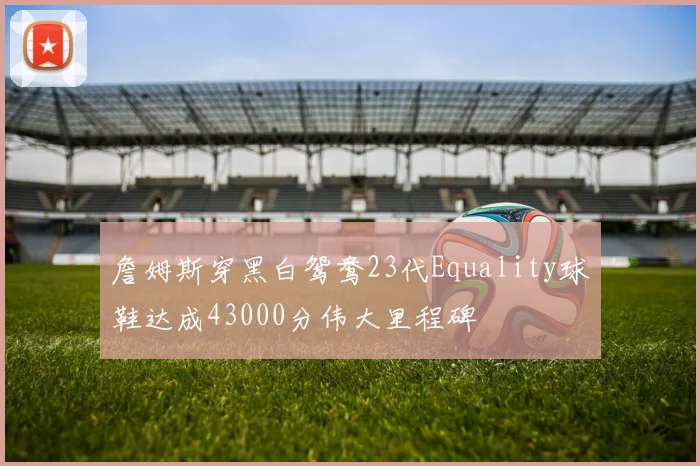 詹姆斯穿黑白鸳鸯23代Equality球鞋达成43000分伟大里程碑